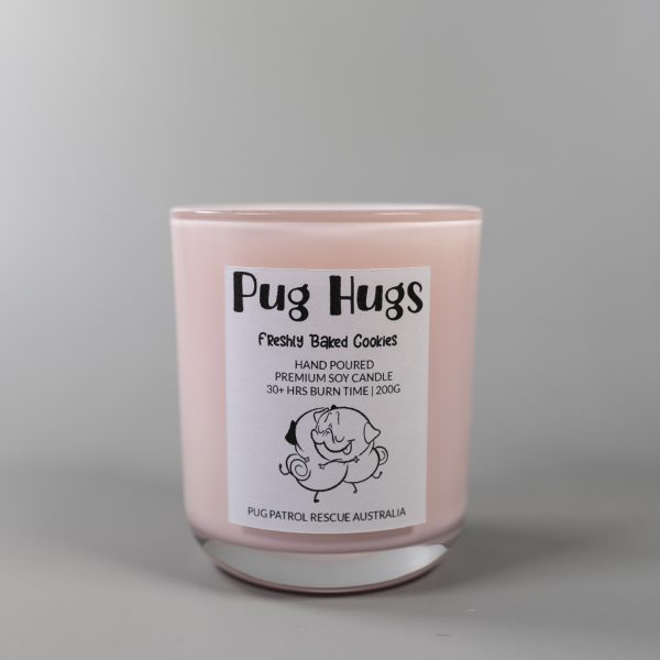 Pug Hugs Candle - 200g Jar - Freshly Baked Cookies | www.pugpatrolrescueaustralia.com.au